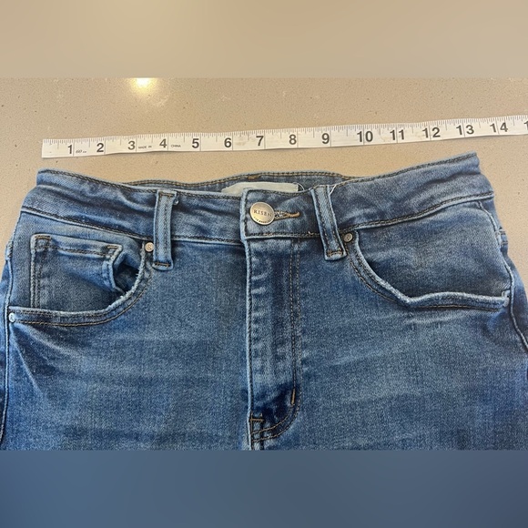 Risen High Rise Wide Leg Cargo Medium Wash Denim Jeans Blue Women’s Size 27 - Picture 8 of 10